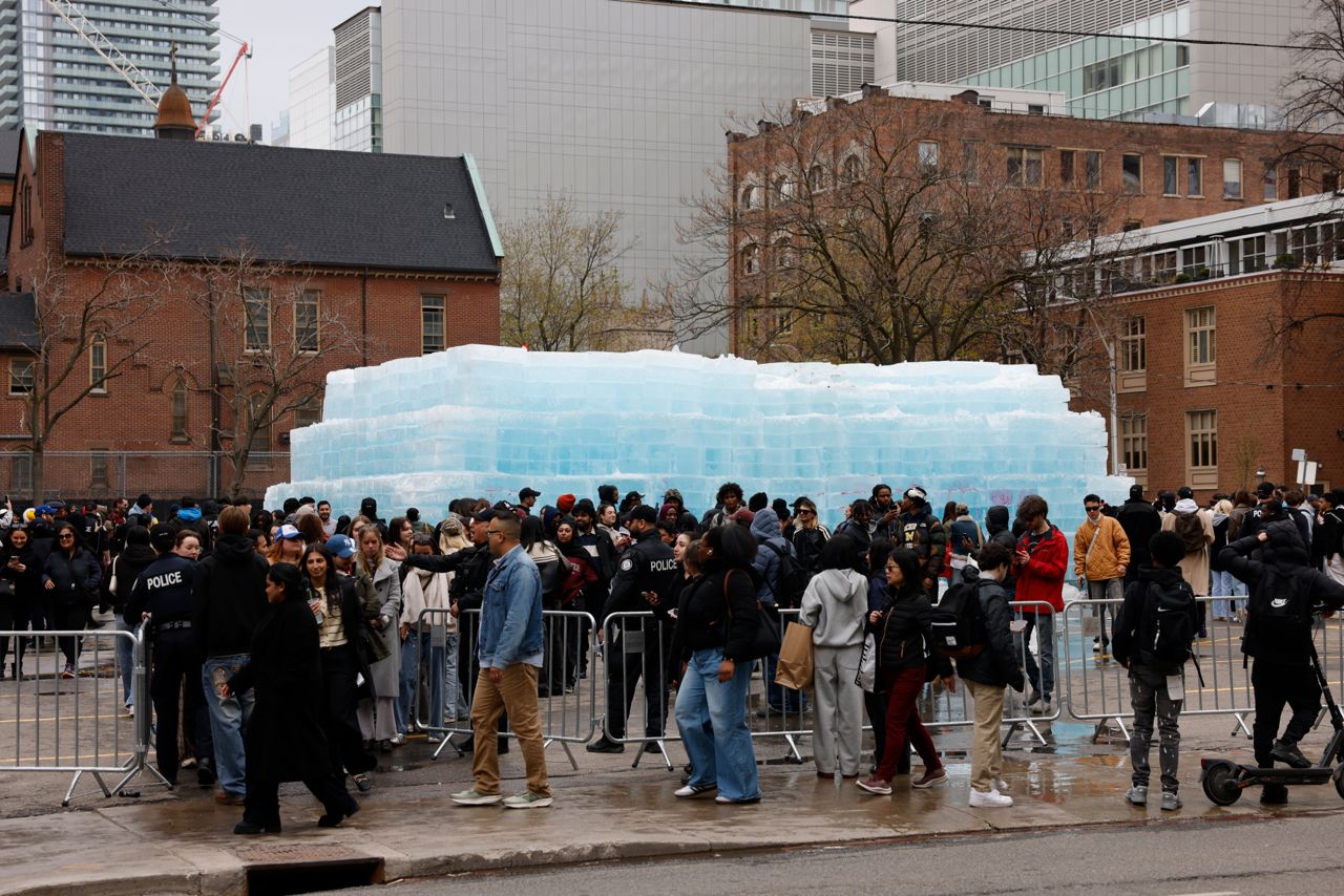 The fire department is melting down Drake's Iceman monument