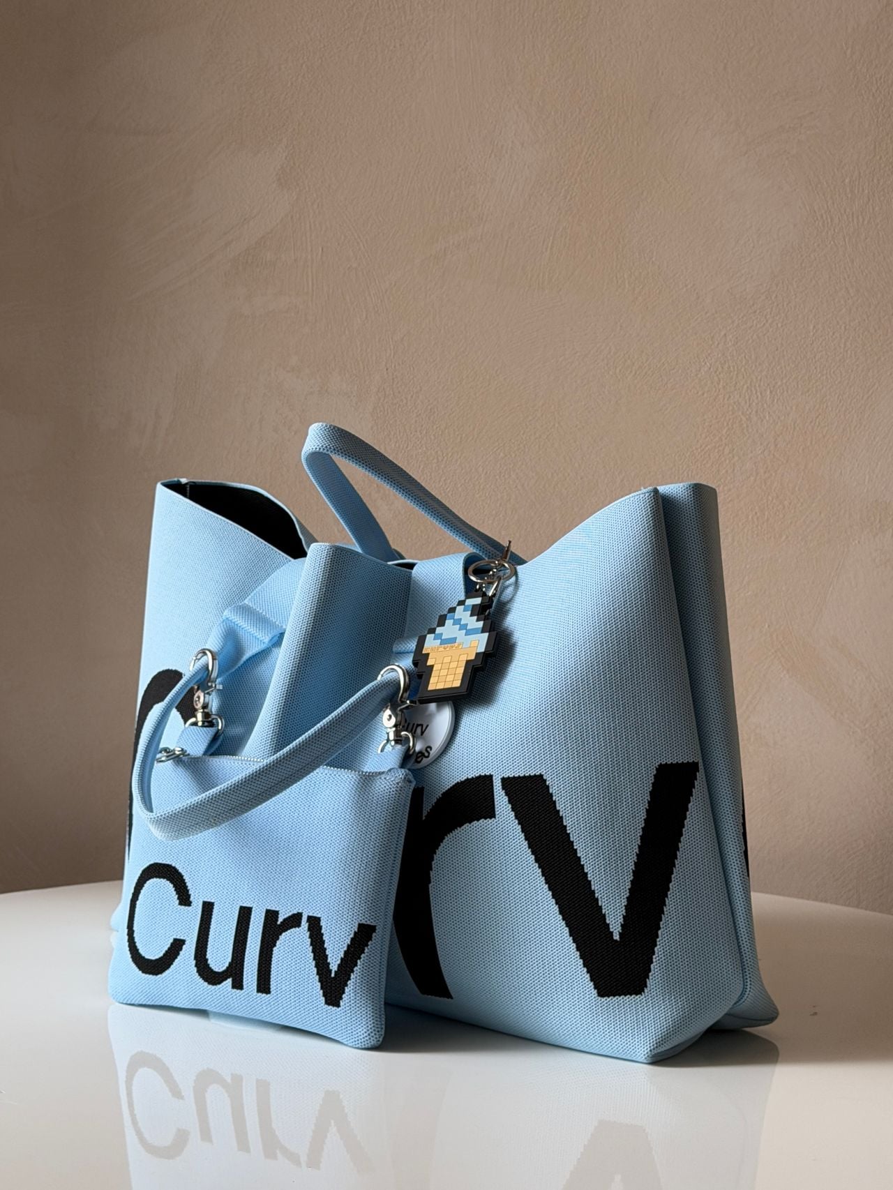 Baby blue purse