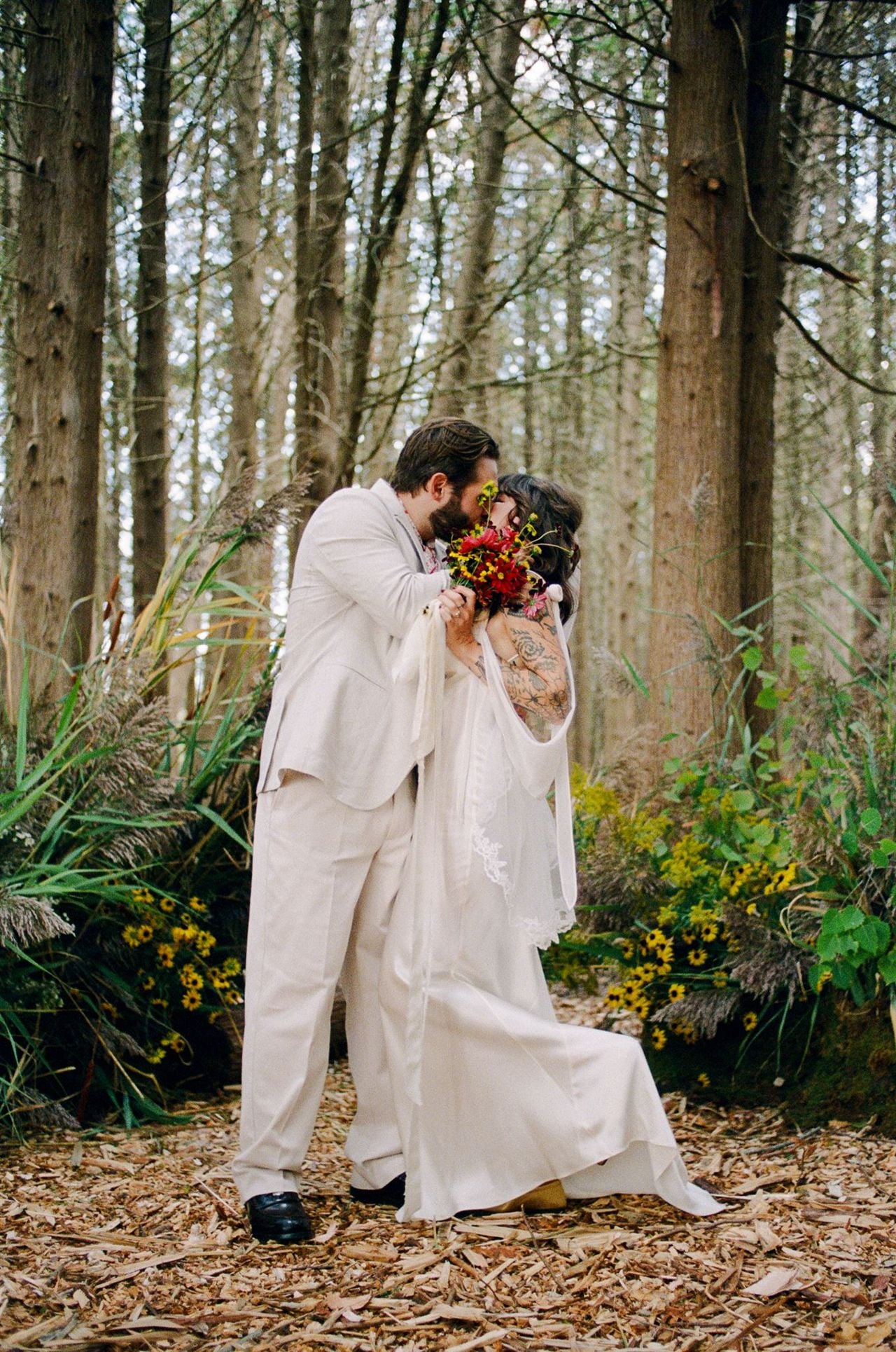 Inside a DIY cabin wedding that turned into a forest rave