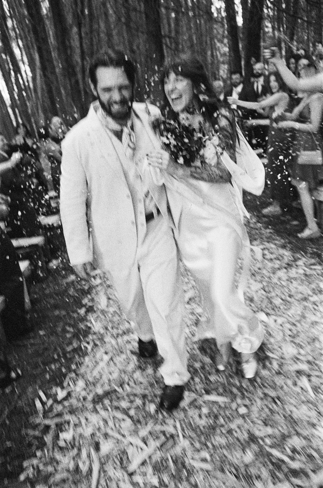 Inside a DIY cabin wedding that turned into a forest rave