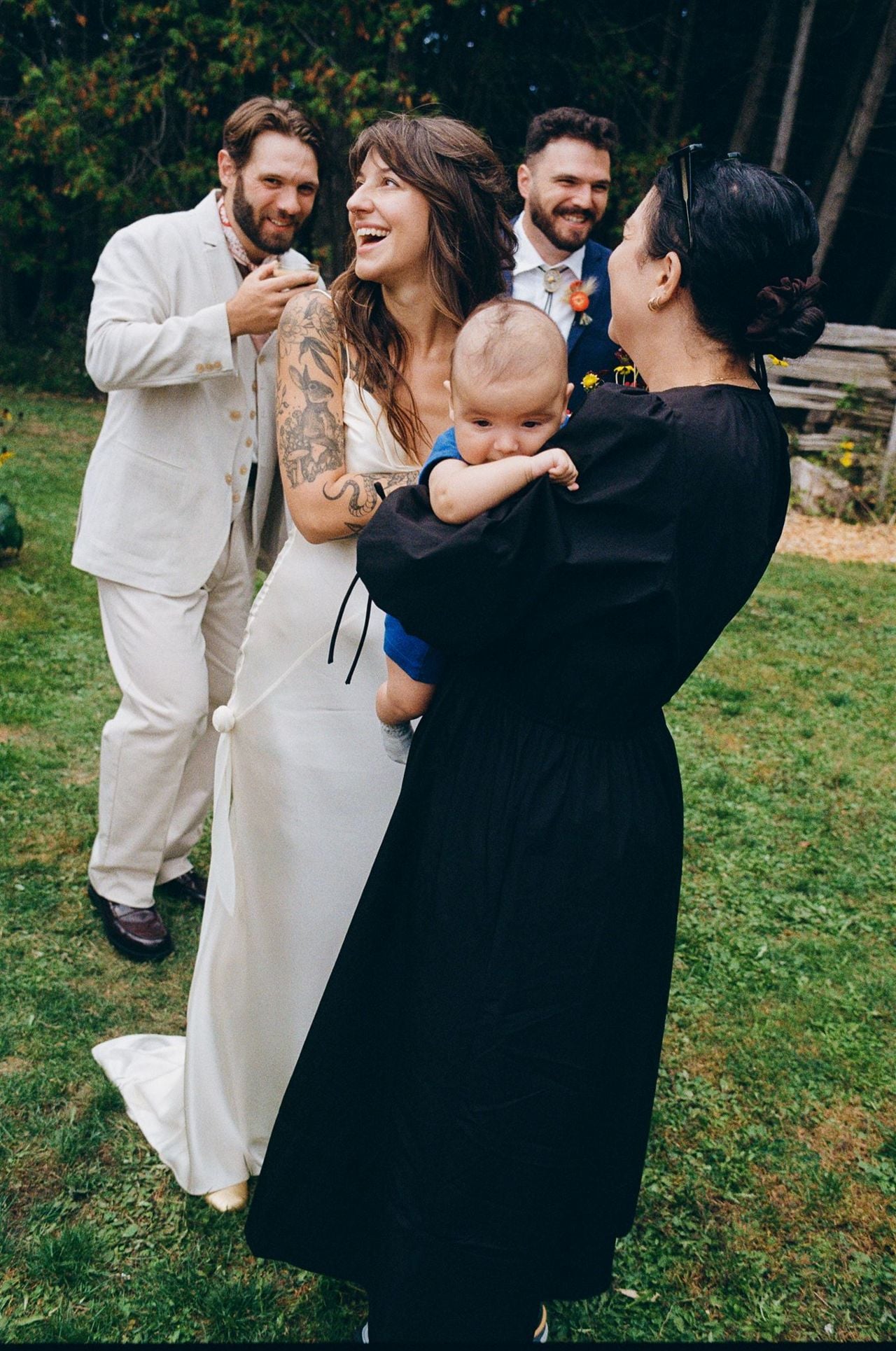 Inside a DIY cabin wedding that turned into a forest rave