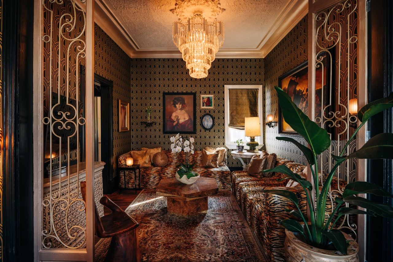 This couple turned a Dundas West Victorian into a dark and sultry Hollywood Regency palace