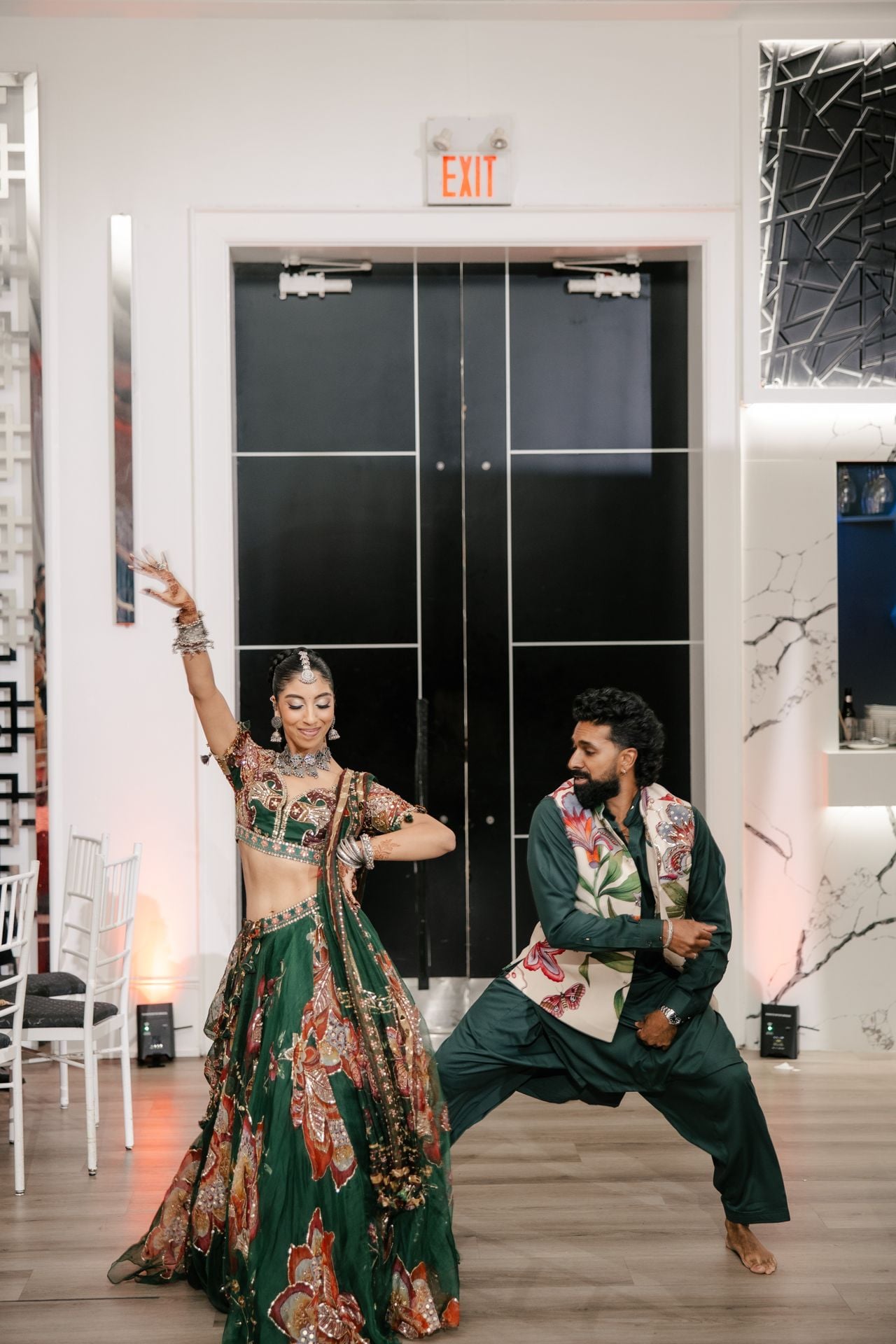 Inside the rhythmic Bollywood-inspired wedding of two competitive dancers