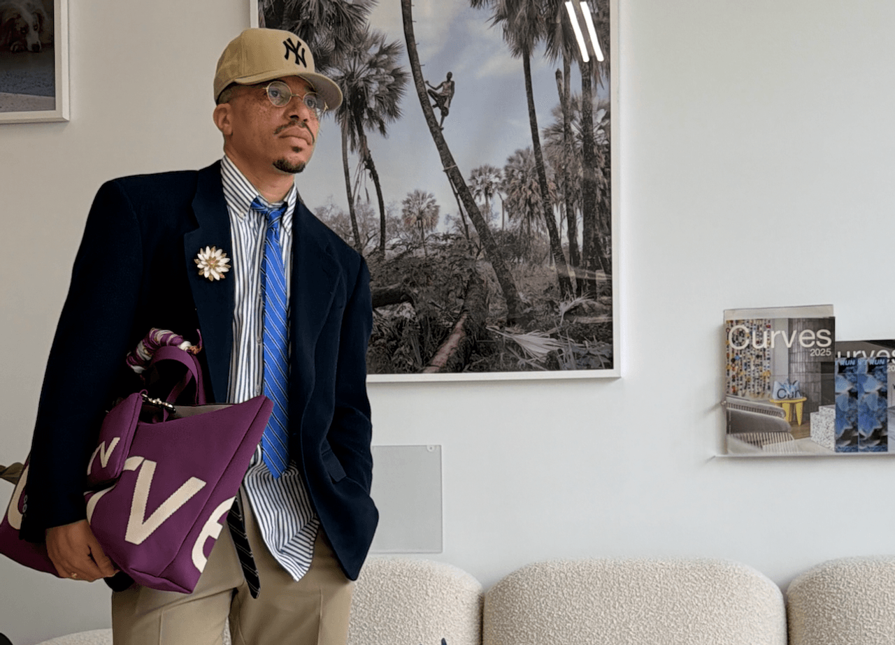 Cool-looking guy holding a bag