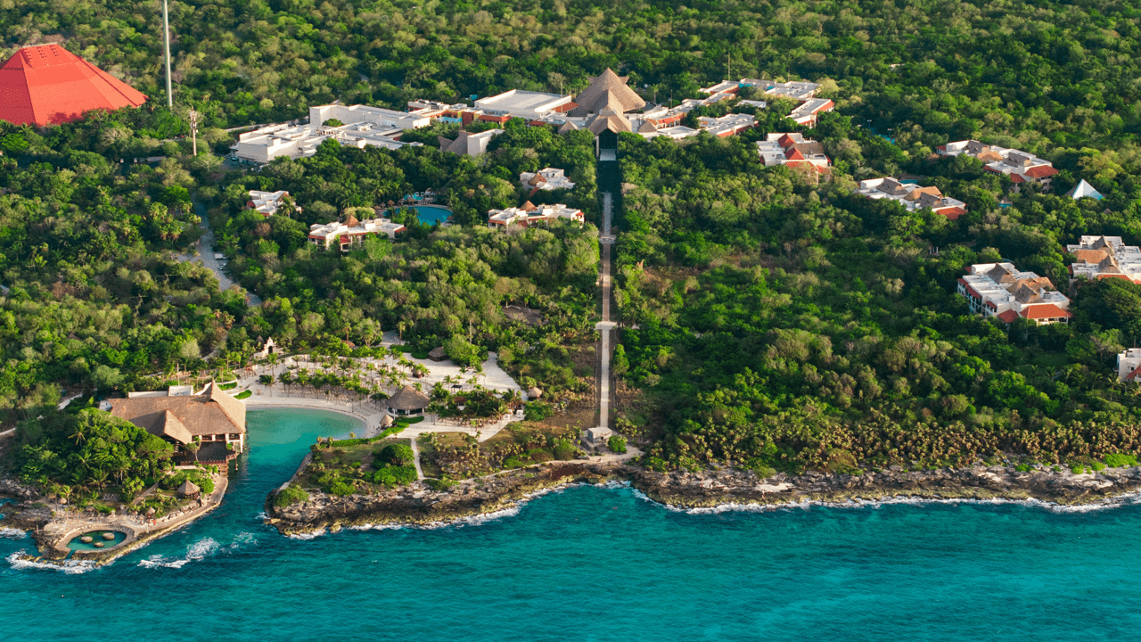 Aerial view of the Occidental at Xcaret Destination.