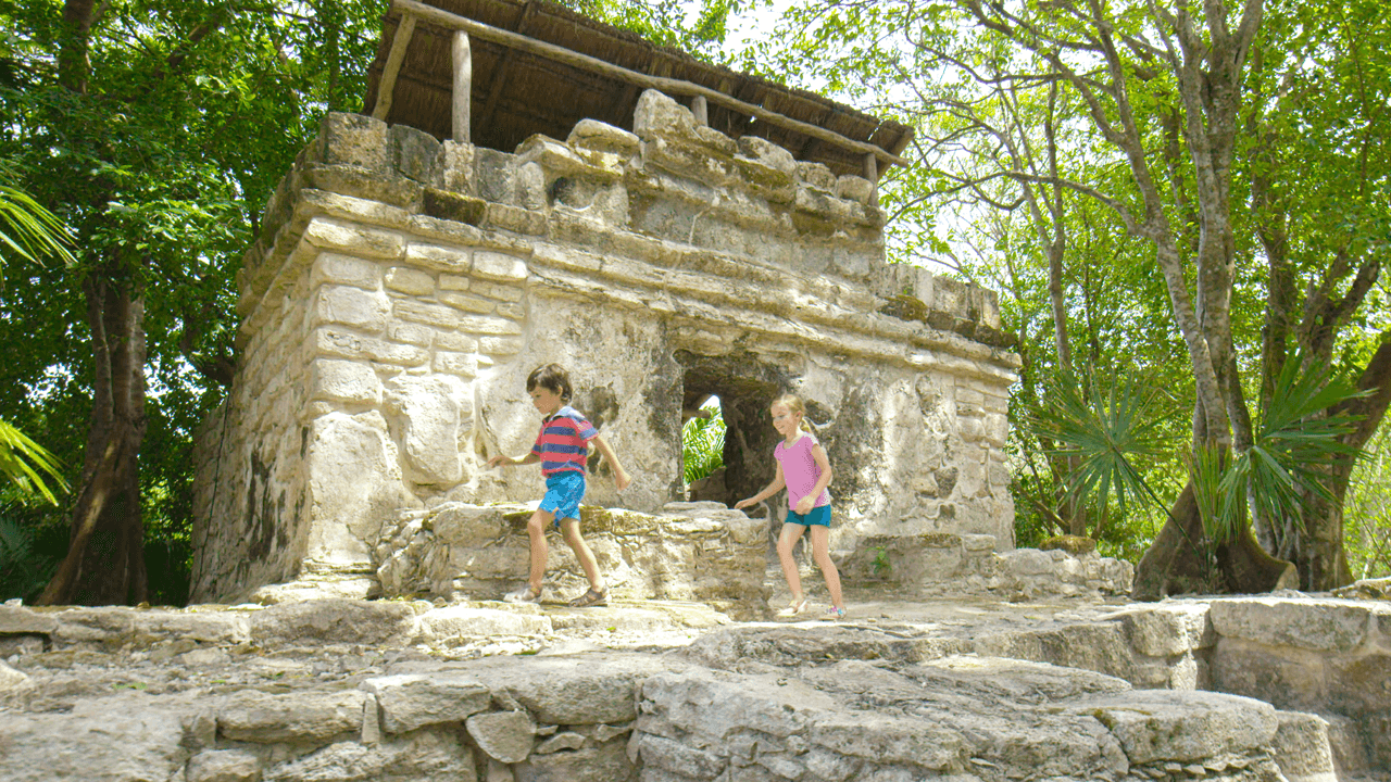 Wade through winding jungles and a tranquil cove at Occidental at Xcaret Destination
