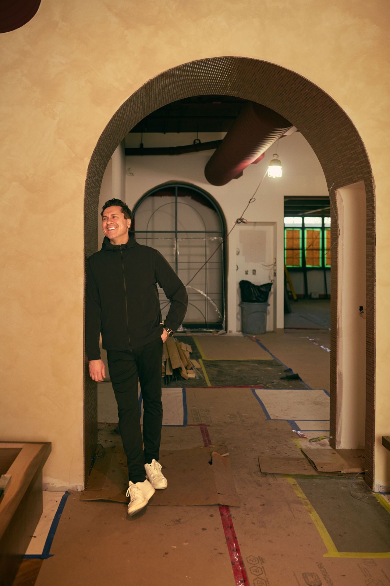 Claudio Aprile at the construction site of what will be Bar Origin