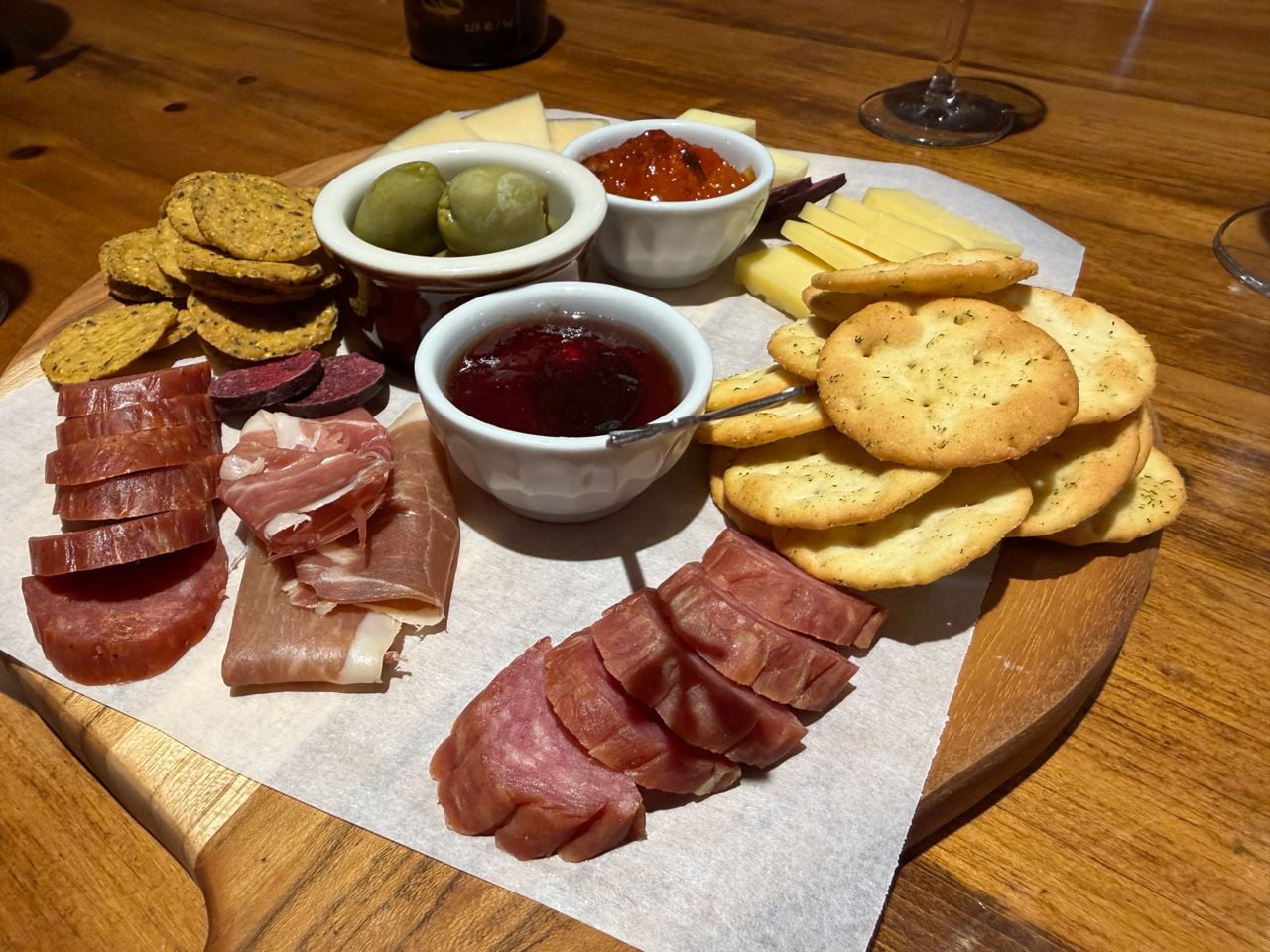 A charcuterie and cheese platter