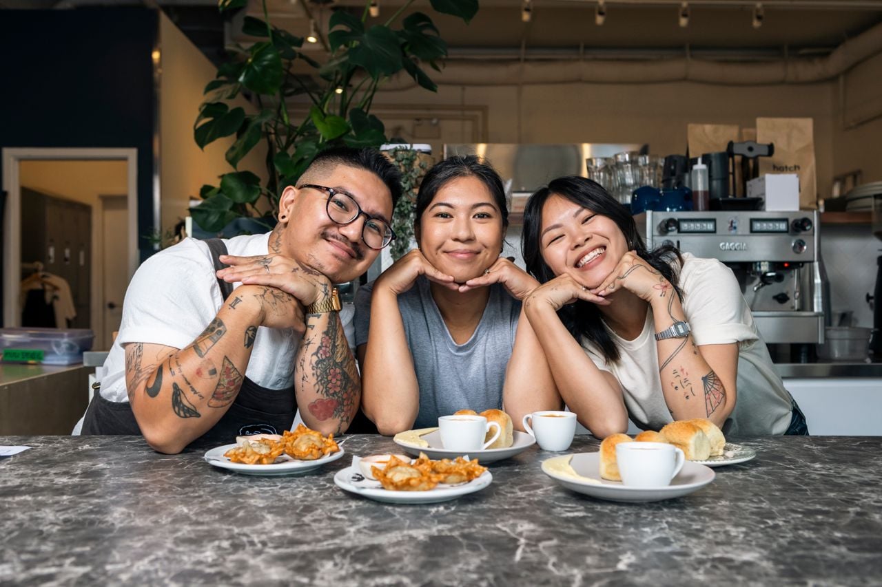 Franciso Wan, Junelle Casalan and Rosa Wan