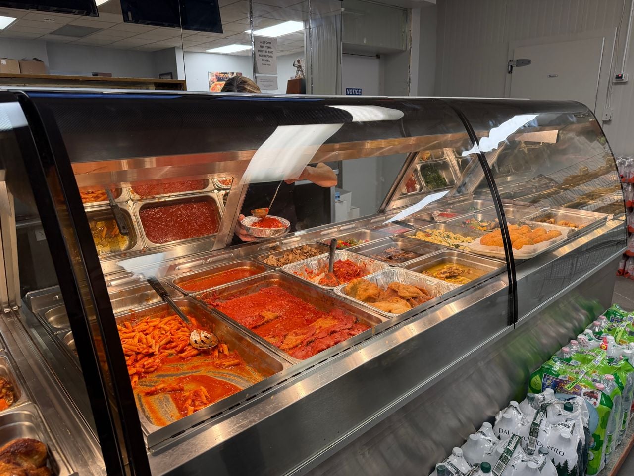 The Italian hot table at Rustic Bakery