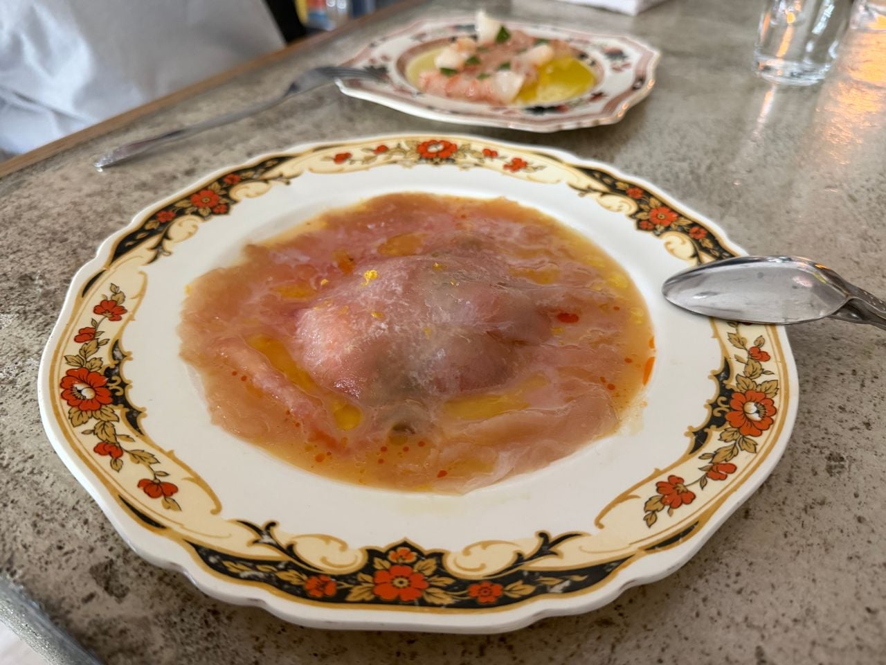 Wild albacore tuna with marinated sweet peppers and aguachile sauce