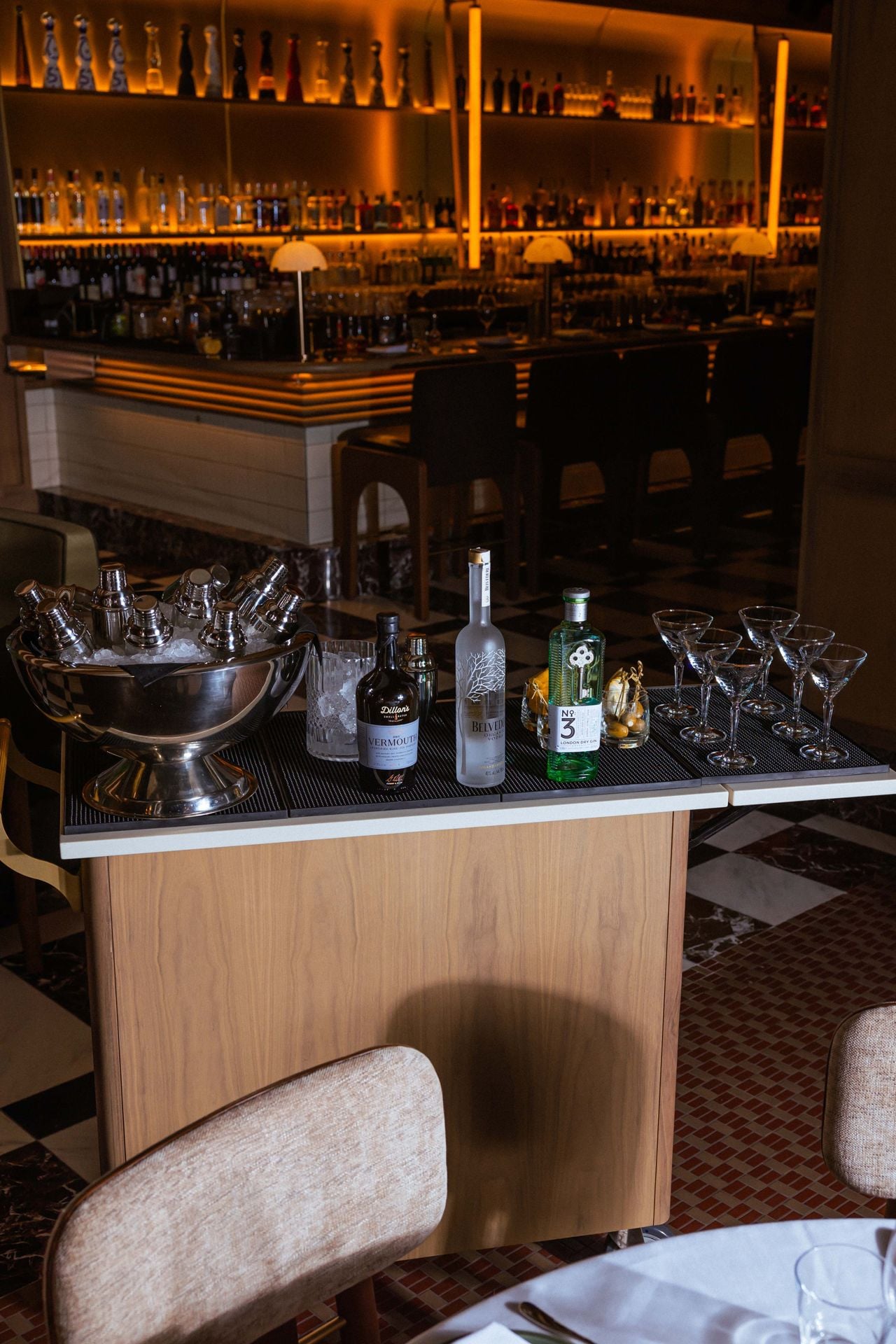 A martini cart