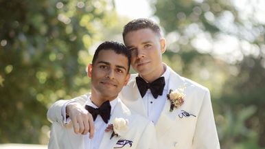 Inside a black-tie queer wedding that doubled as an ornate garden party