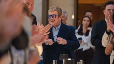 The best-dressed guests at a swanky dinner honouring Elton John