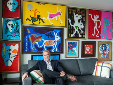 Inside an art dealer’s 430-square-foot apartment crammed with paintings