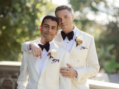 Inside a black-tie queer wedding that doubled as an ornate garden party