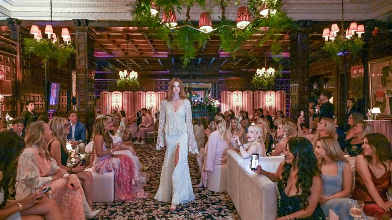 What went down at a frilly fashion show hosted by Suzanne Rogers