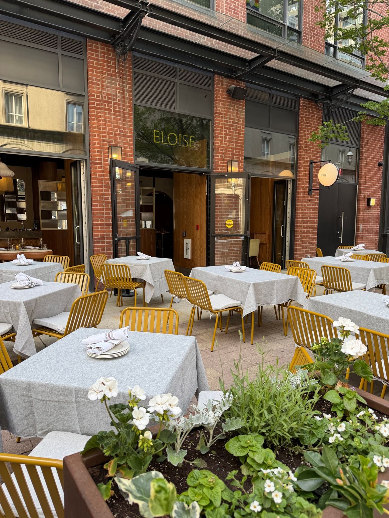 The patio at Eloise