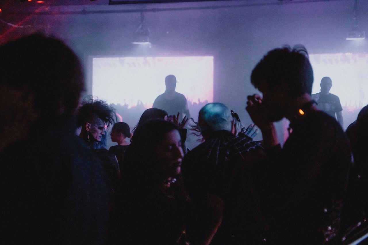 People dancing in a nightclub