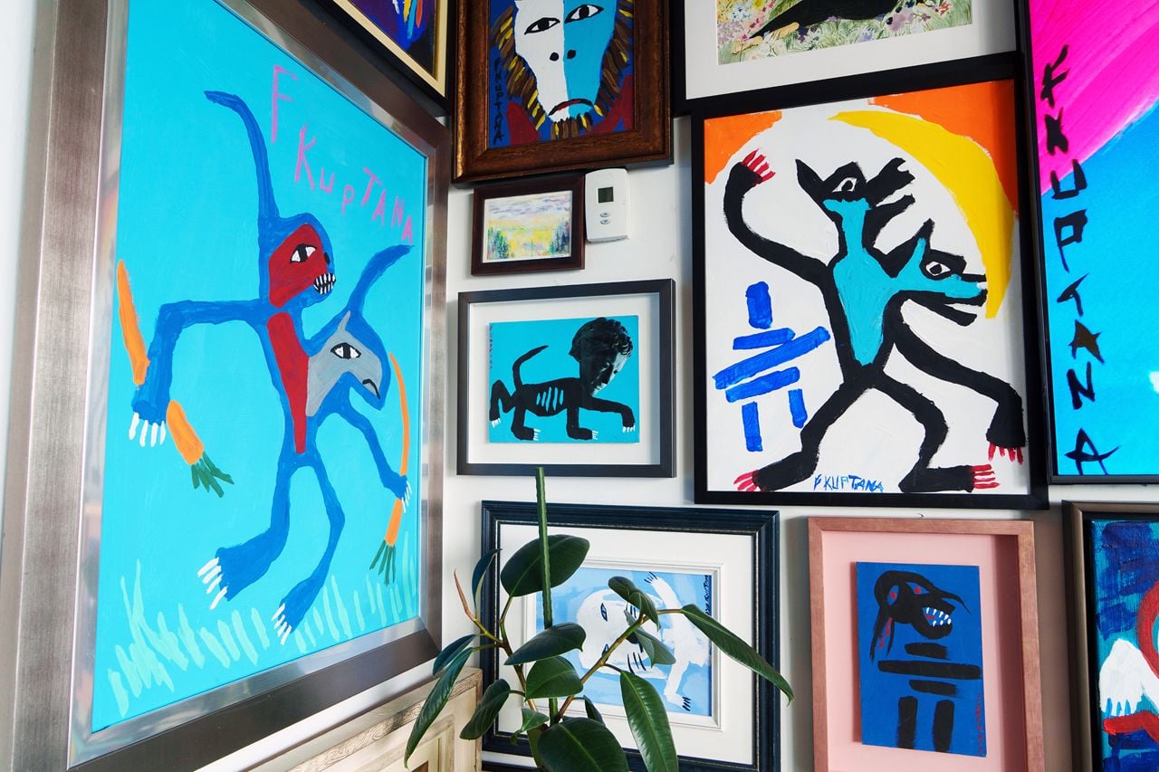 Inside an art dealer’s 430-square-foot apartment crammed with paintings