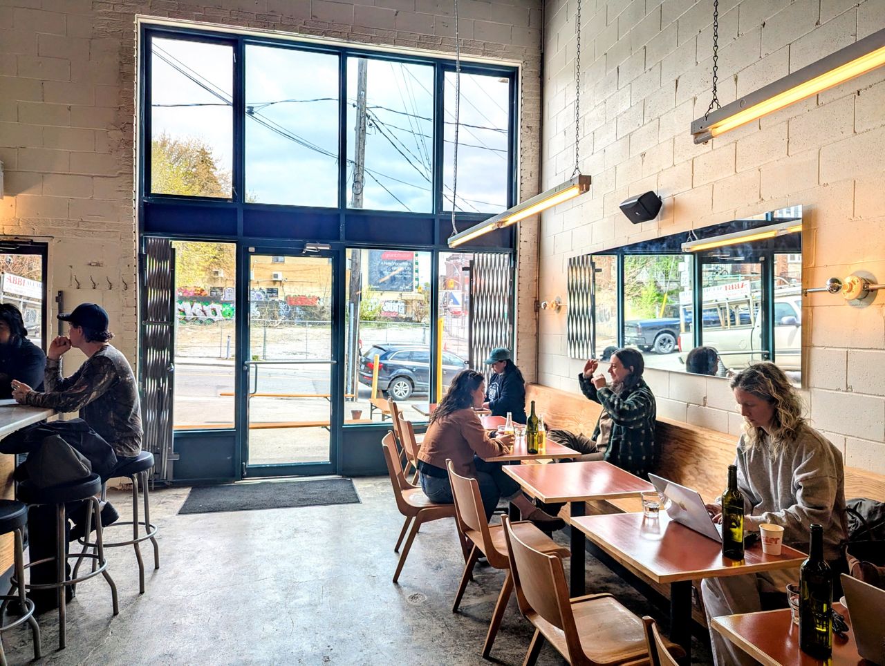 People sitting in a cafe