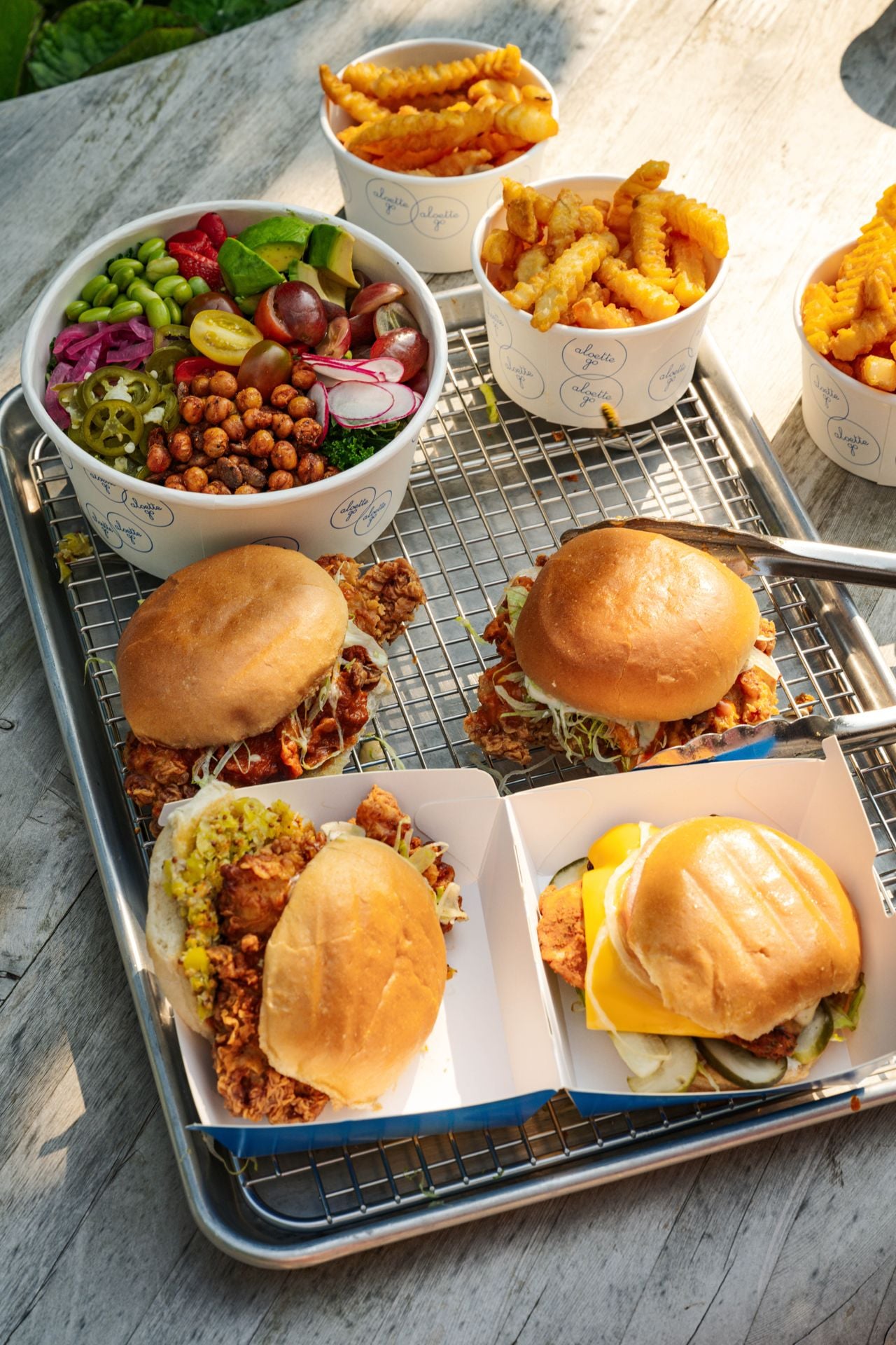 A selection of sandwiches and sides from Aloette Go