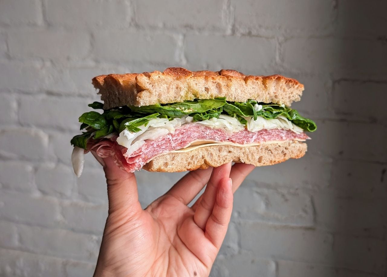 A salami sandwich
