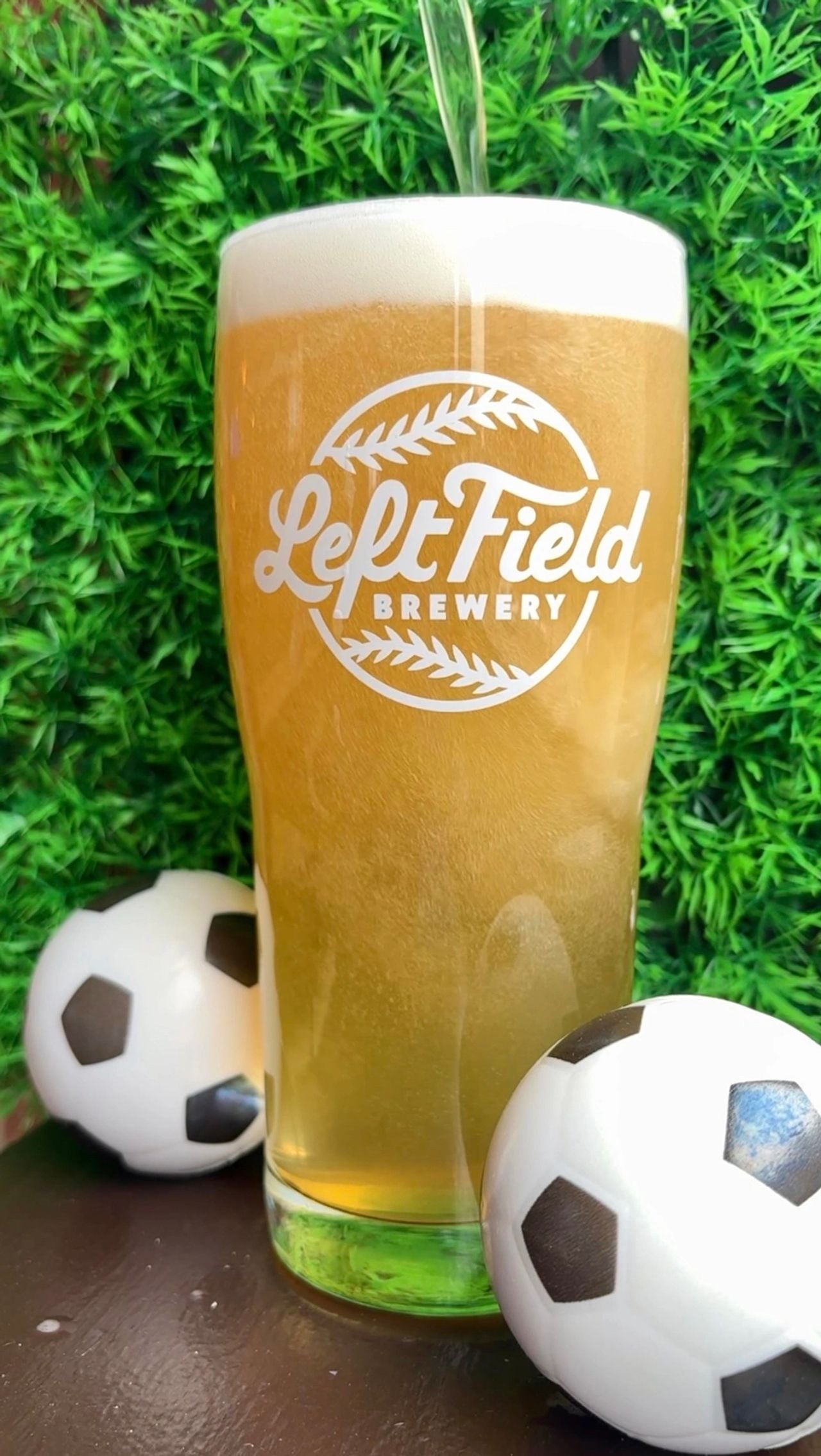 A pint of beer from Left Field Brewery