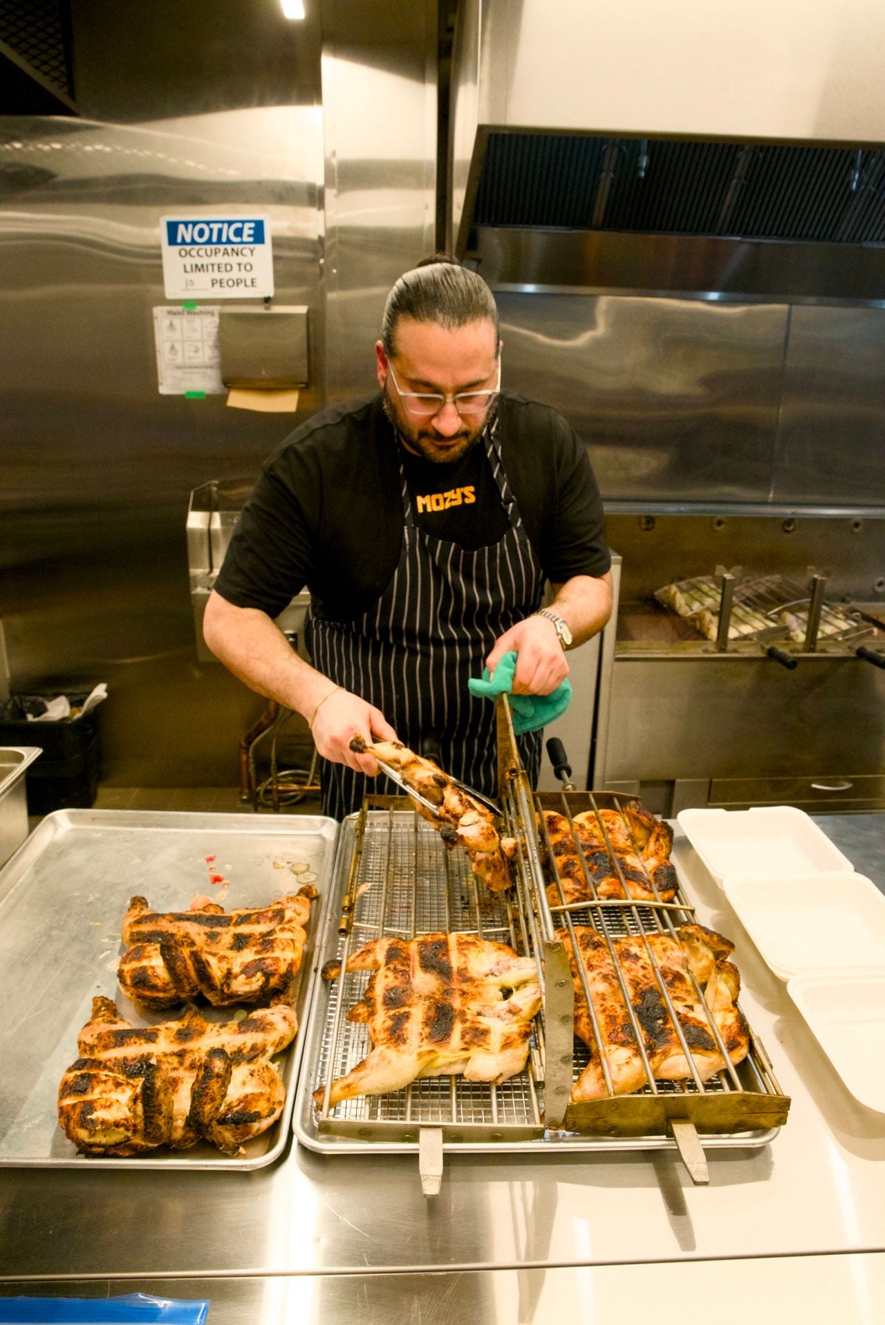 Chef Barbode Soudi with grilled chickens