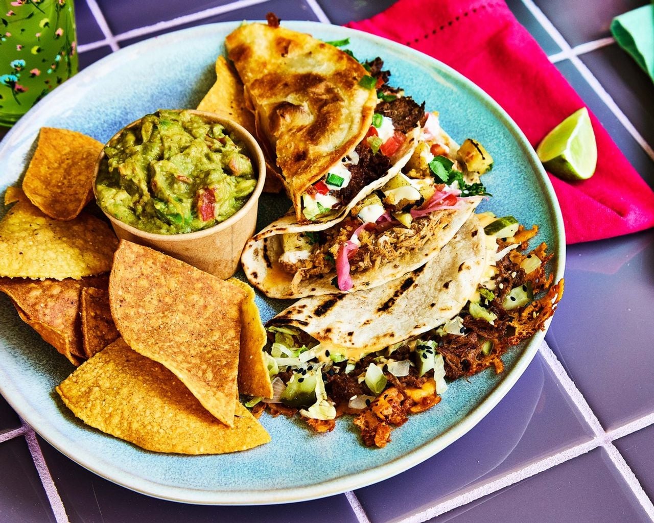 A plate of tacos