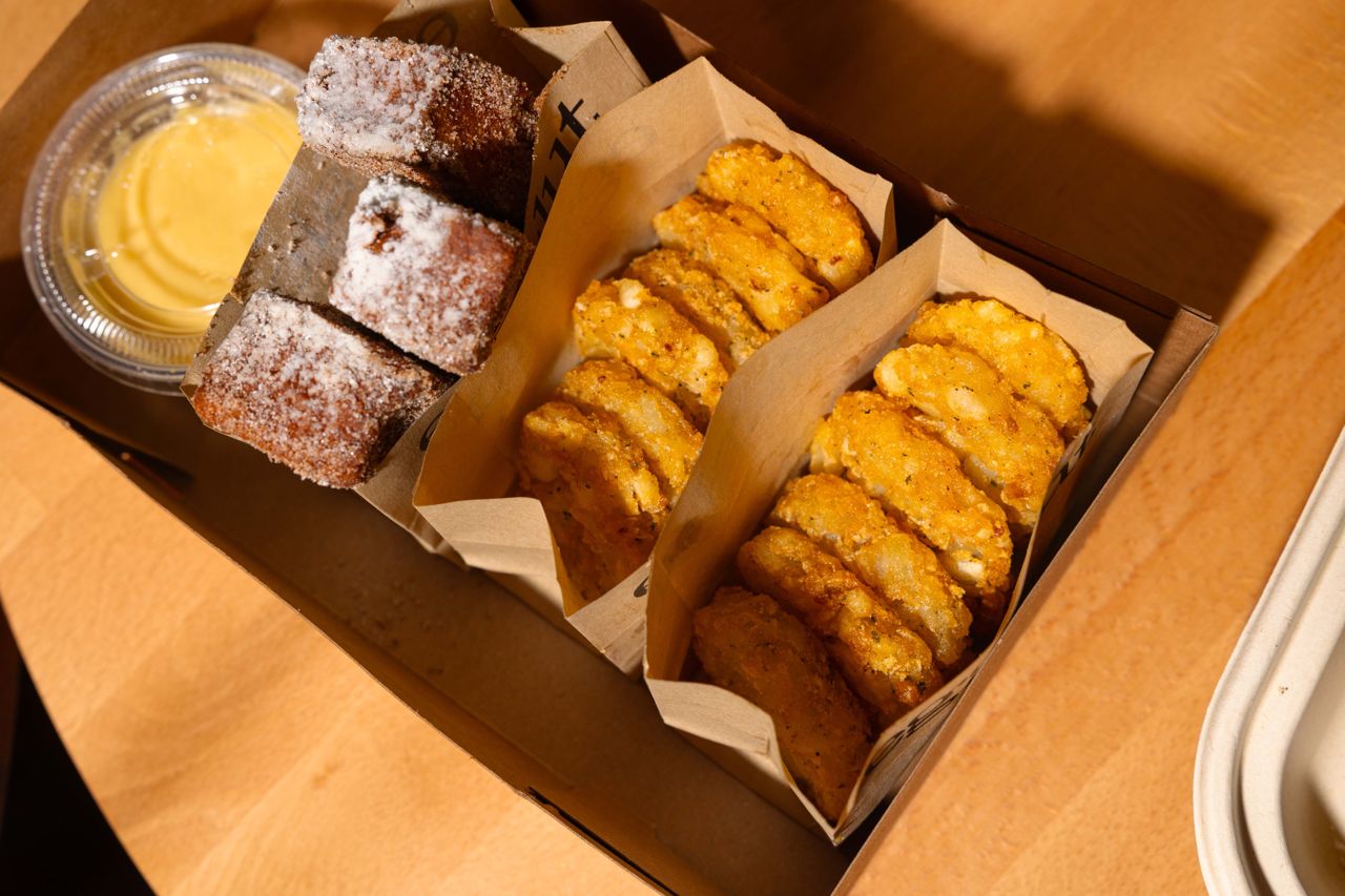Churros and hashbrowns at Eggslut