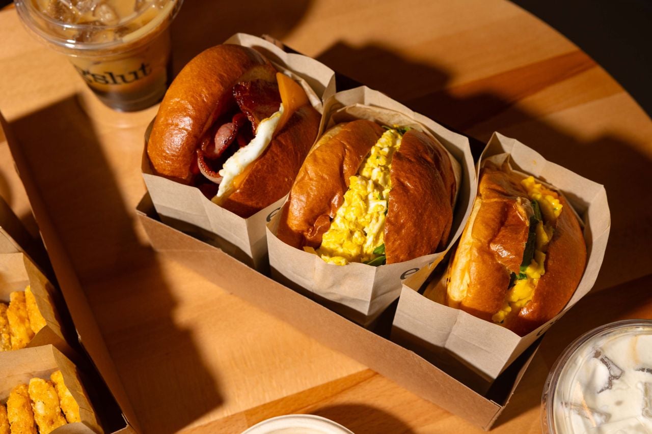A trio of breakfast sandwiches from Eggslut