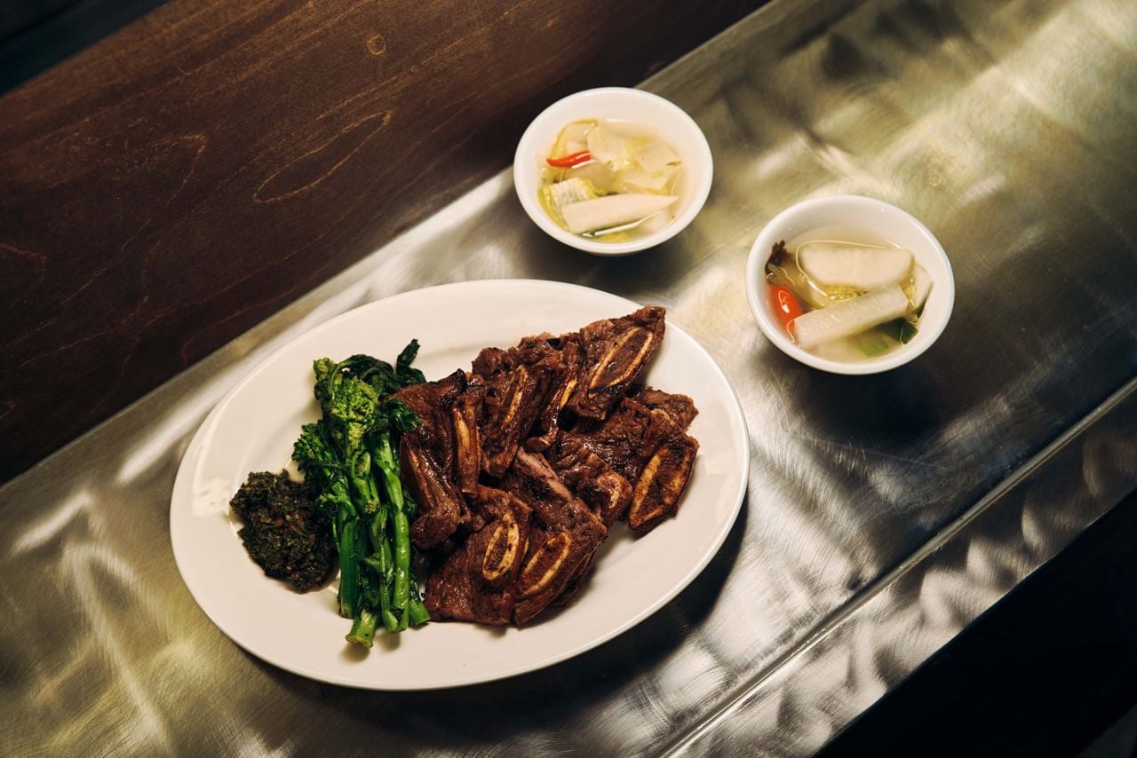 Korean-style short ribs with rapini