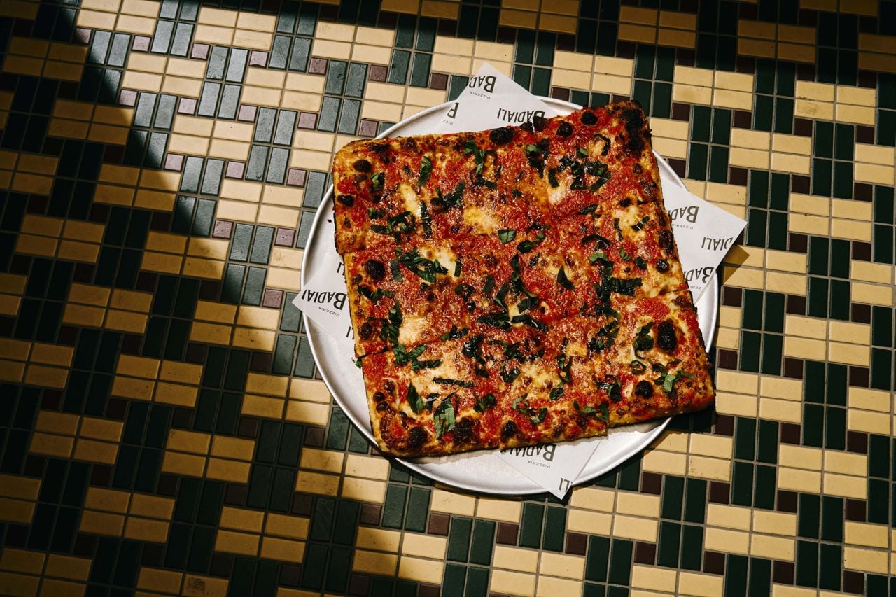The grandma-style pizza at Pizzeria Badiali