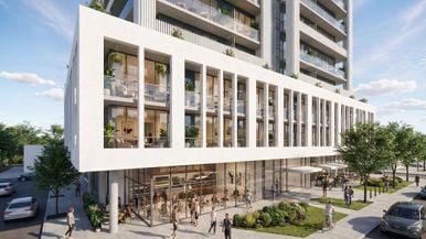 A 25-storey condo tower may replace a parking lot near the Burlington GO station