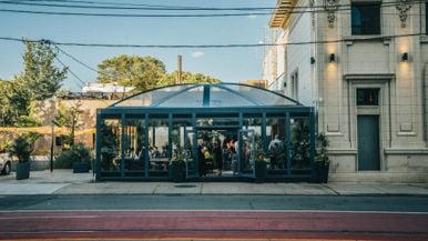 This Michelin-starred Italian restaurant has a new all-season patio with its own menu