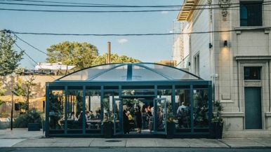 This Michelin-starred Italian restaurant has a new all-season patio with its own menu