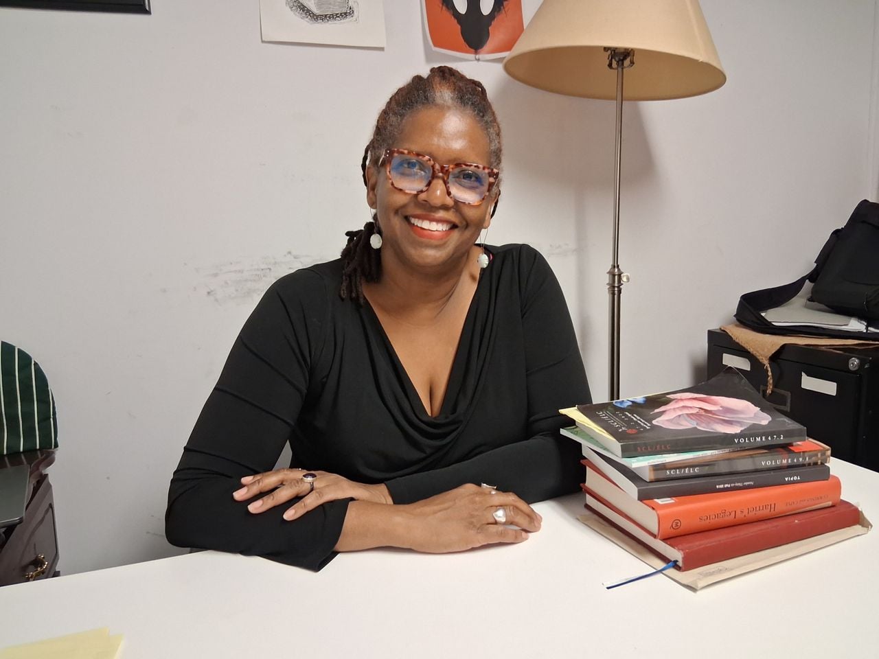 Woman sitting at a desk