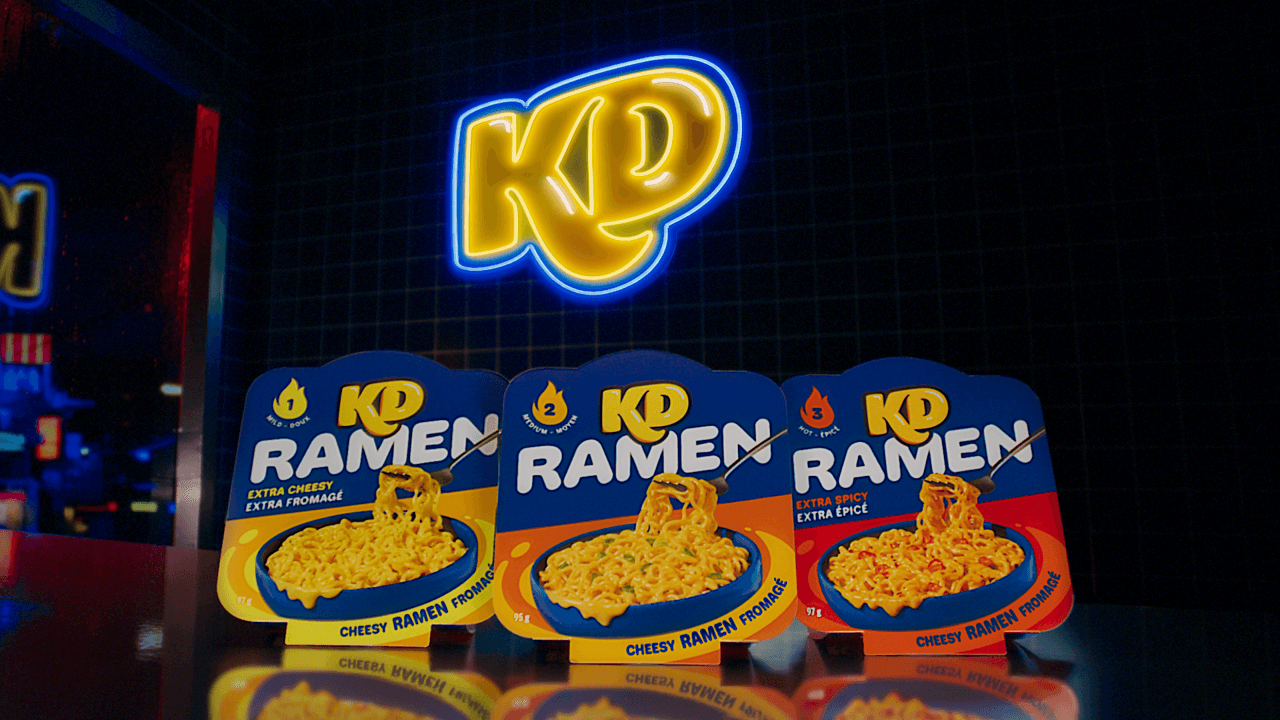 The three kinds of Kraft Dinner ramen