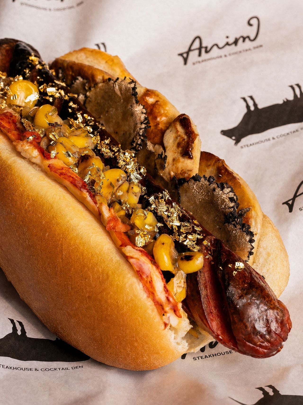 A closeup of the Bo Dog from Animl Steakhouse