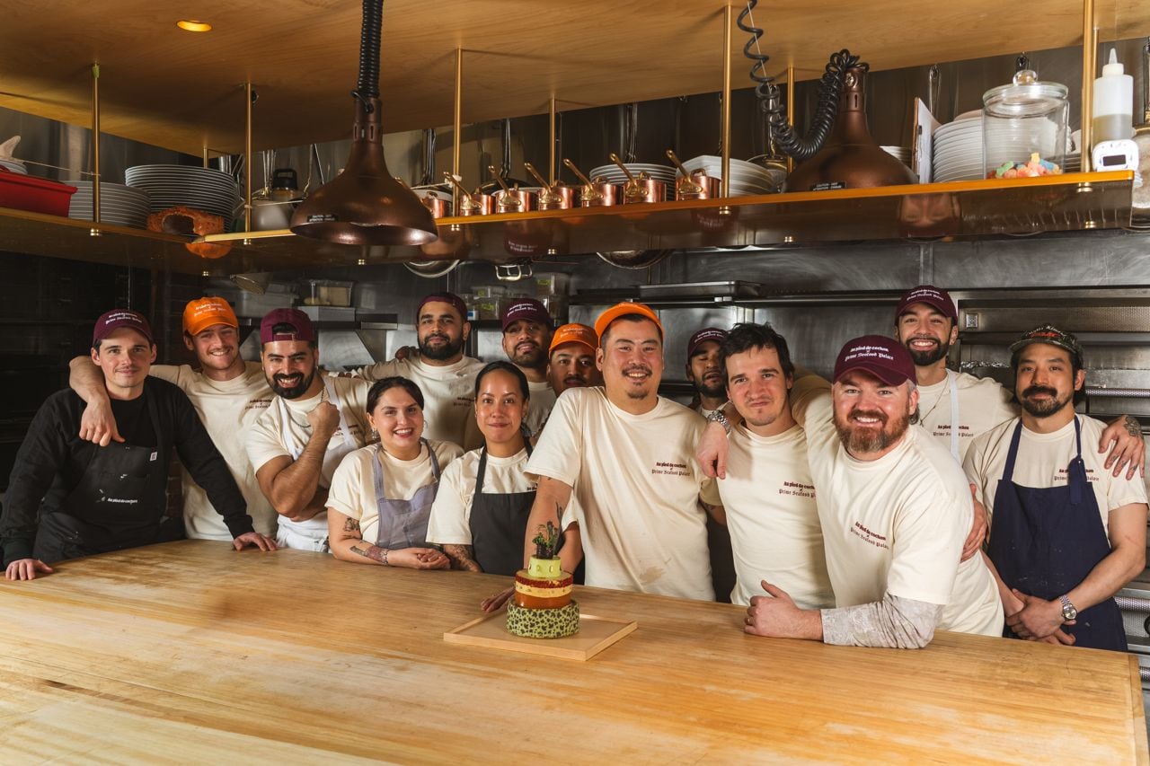 Chef Coulson Armstrong with the Au Pied de Cochon team