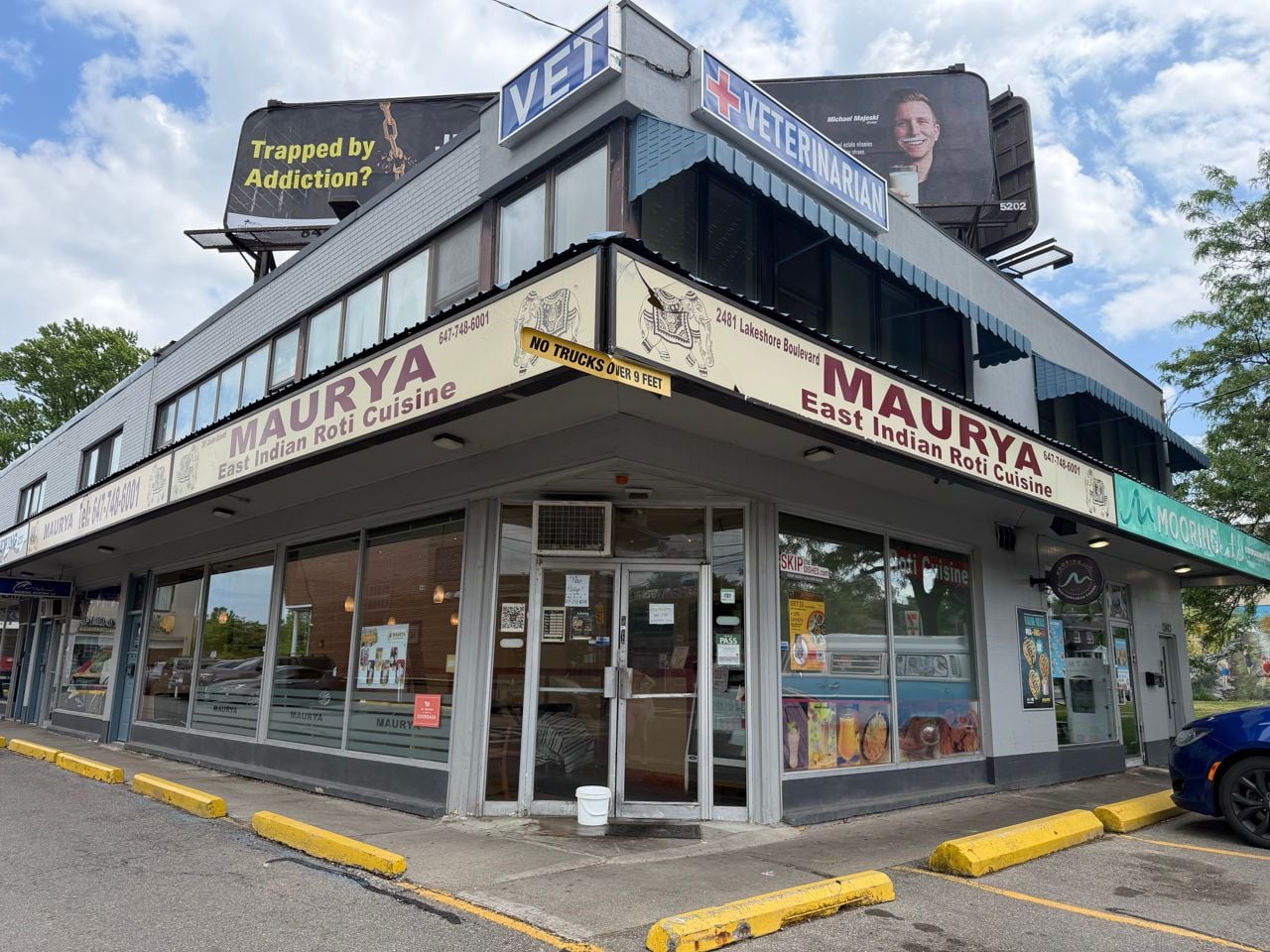 The exterior of Maurya Roti in Etobicoke
