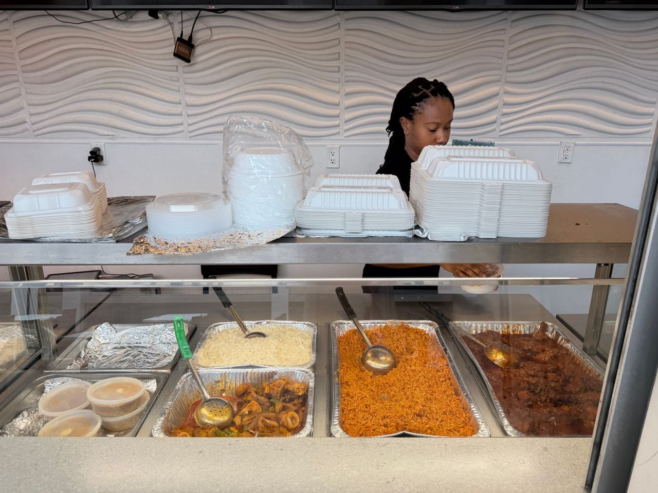 The counter at Naija Jollof