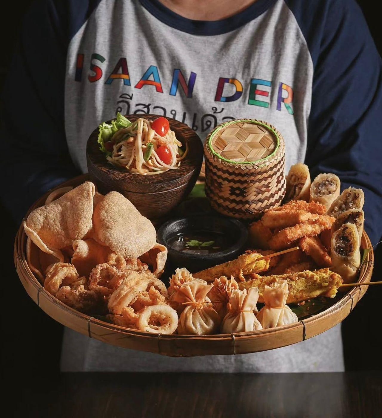 A platter of Thai snacks