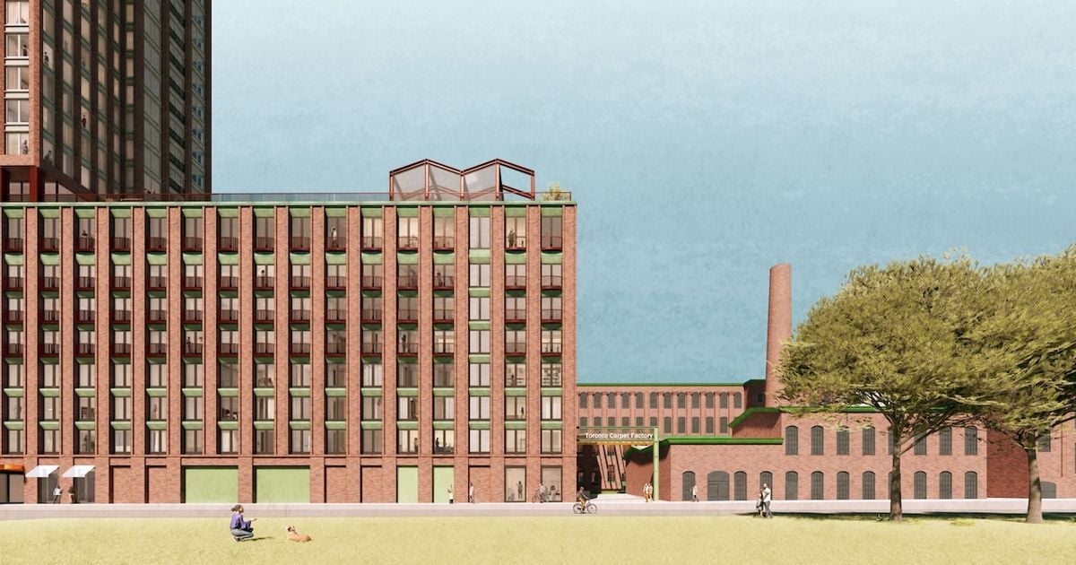 Liberty Village's famous Carpet Factory may soon have a tower soaring above it