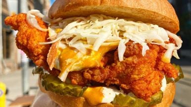 PG Clucks is pivoting from fried chicken to pita sandwiches