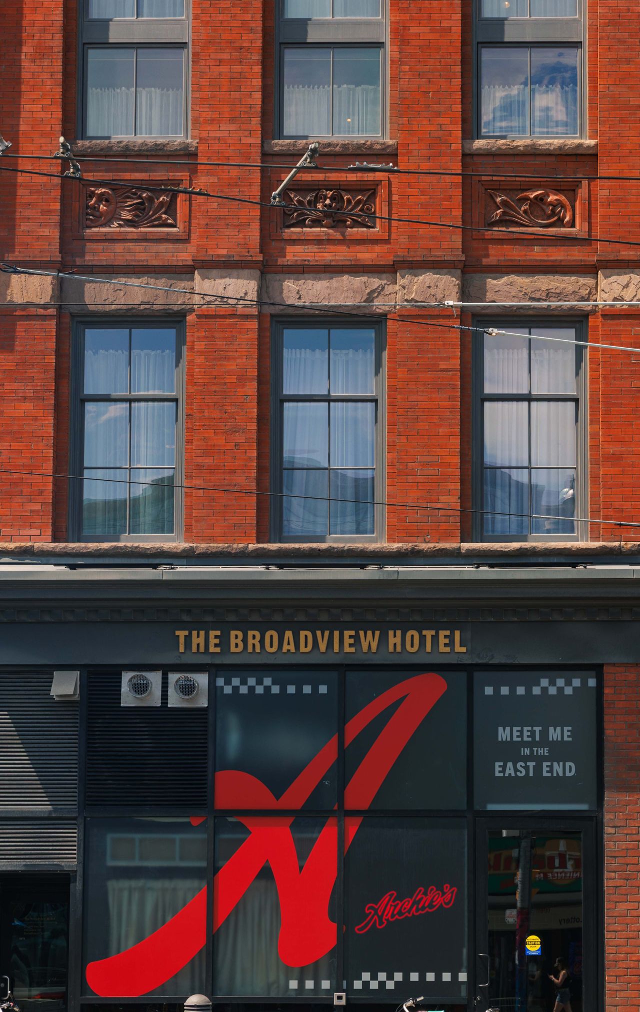 The exterior of Archie's, a restaurant inside Toronto's Broadview Hotel