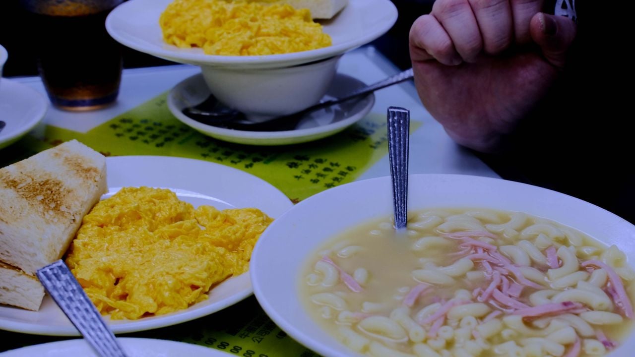 Breakfast dishes at Australia Dairy Company in Hong Kong