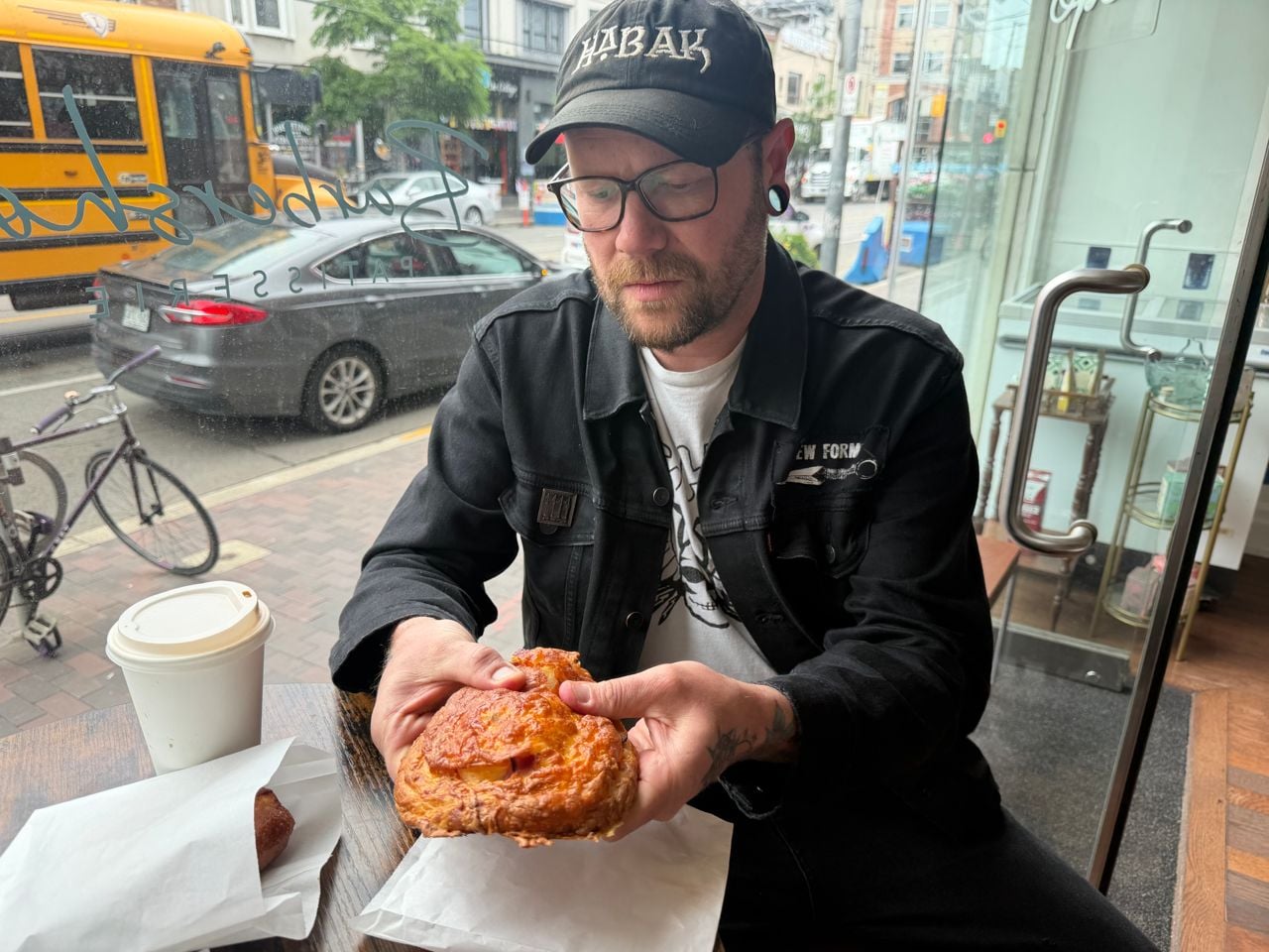 Chef Taylor McMeekin holds a crossaint