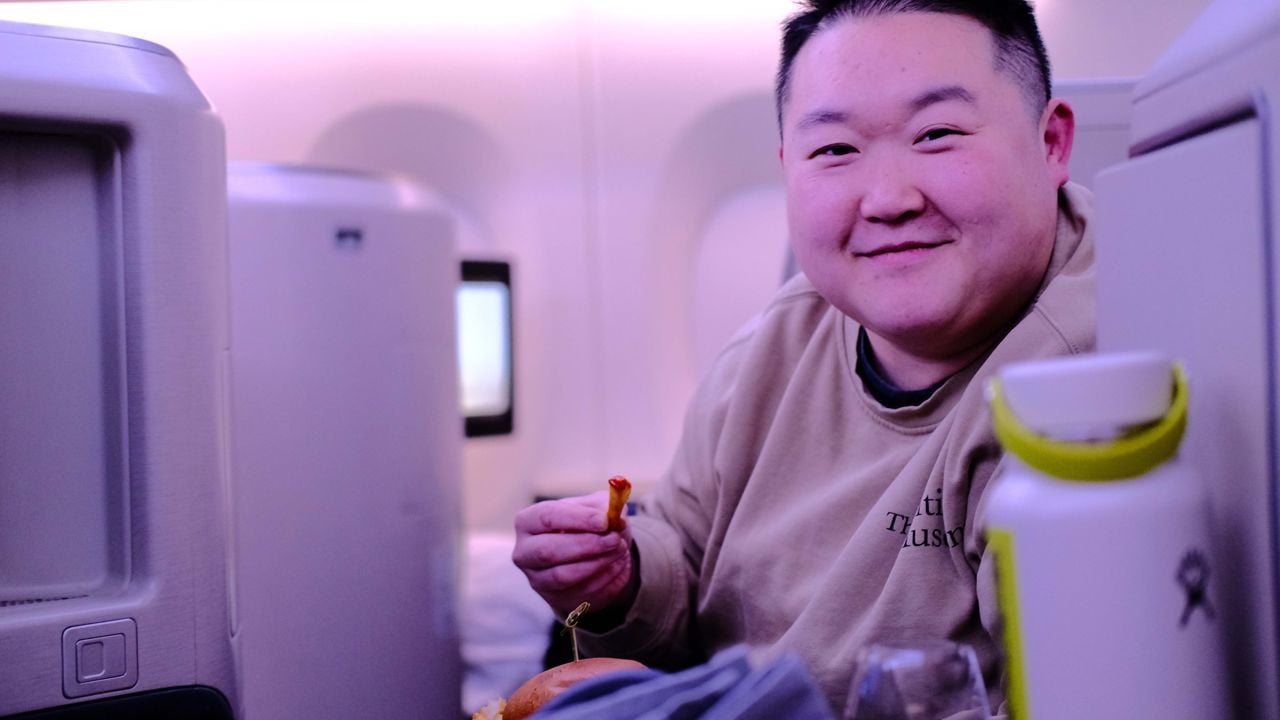 Chef Eva Chin on a Cathay Pacific flight